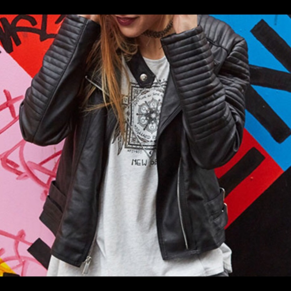HARD ROCK HOTEL AUTHENTIC FAUX LEATHER JACKET 🖤